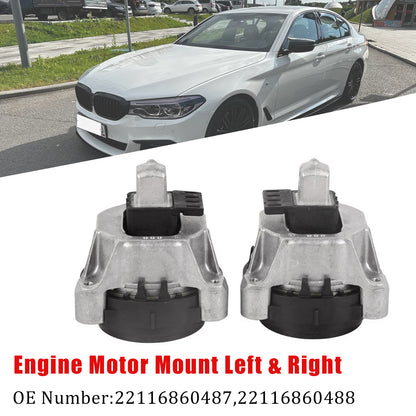2017-2019 BMW 530i 530i xDrive 2.0L 2Pcs Engine Motor Mount Left & Right