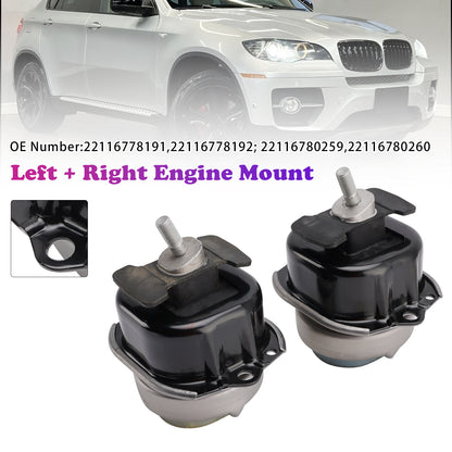 BMW X5 E70 X6 E71 E72 xDrive 35i 22116865145 22116865146 Left + Right Engine Mount