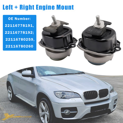 BMW X5 E70 X6 E71 E72 xDrive 35i 22116865145 22116865146 Left + Right Engine Mount