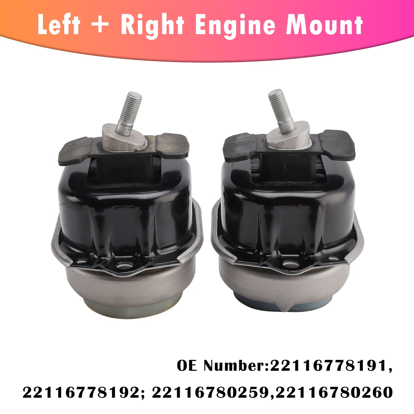 BMW X5 E70 X6 E71 E72 xDrive 35i 22116865145 22116865146 Left + Right Engine Mount