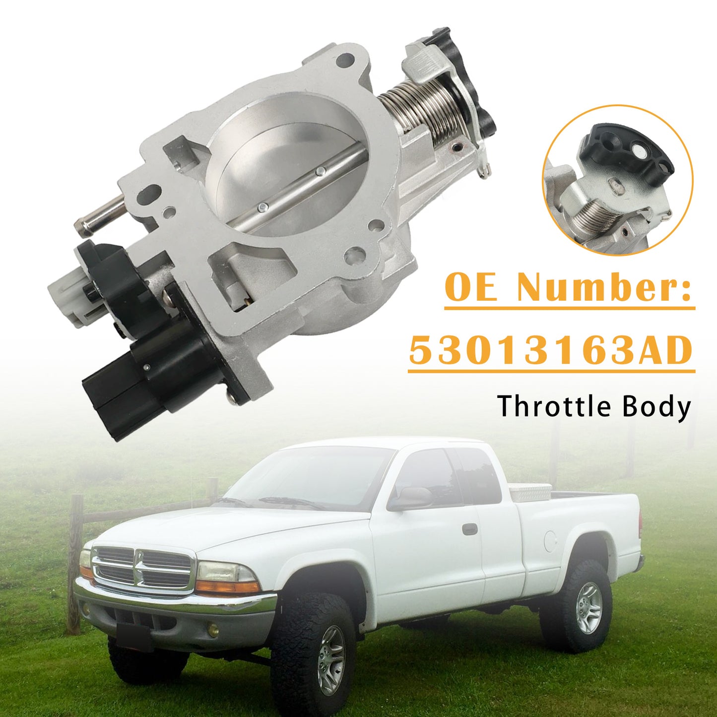 2004 Jeep Grand Cherokee Laredo Limited Overland 4.7L V8 - Gas 53013163AD Throttle Body Assembly