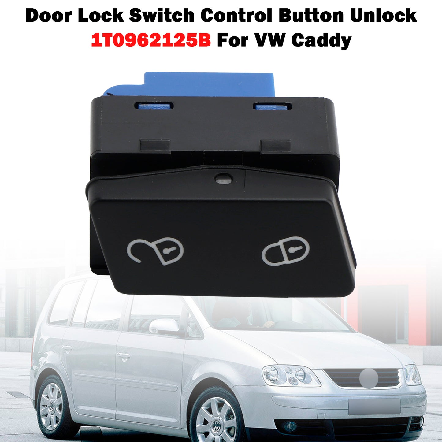 VW Caddy 1T0962125B Door Lock Switch Control Button Unlock