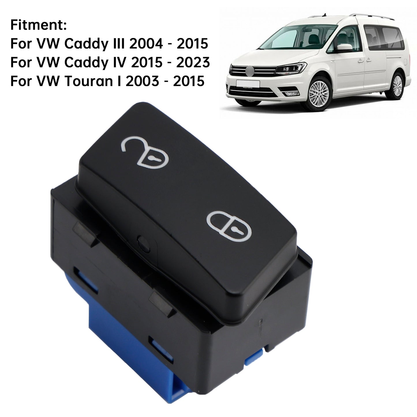 VW Caddy 1T0962125B Door Lock Switch Control Button Unlock