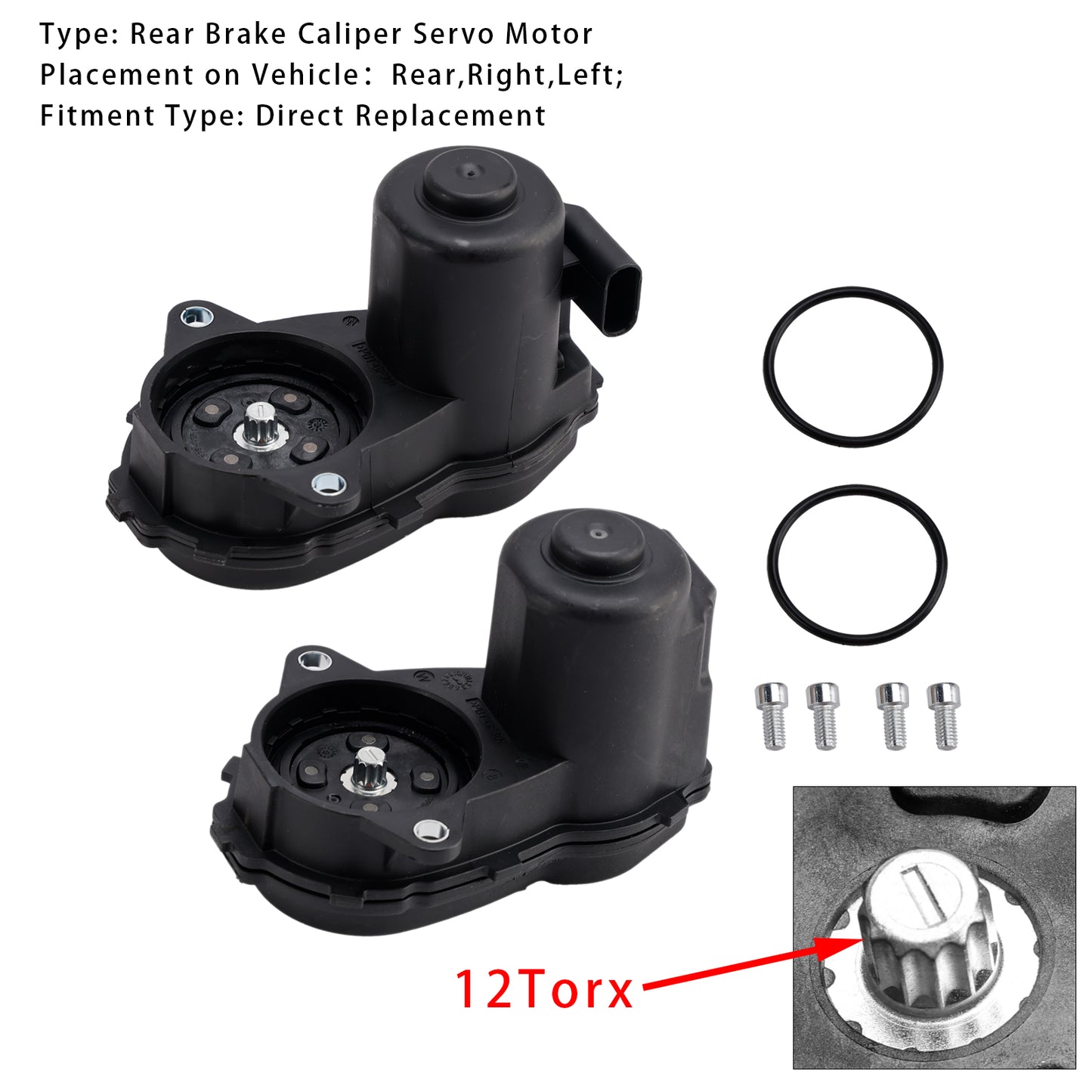 2012-2018 A-Class W176 1.6L Hatch A1729060200 Pair Rear Brake Caliper Servo Motor