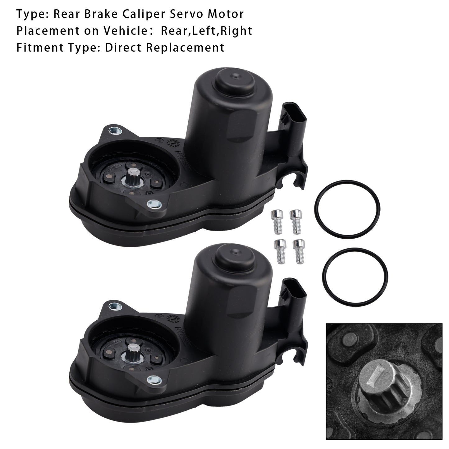 2015-2016 GL450 4Matic Sport Utility 4-Door A1669065401 Pair Rear Brake Caliper Servo Motor