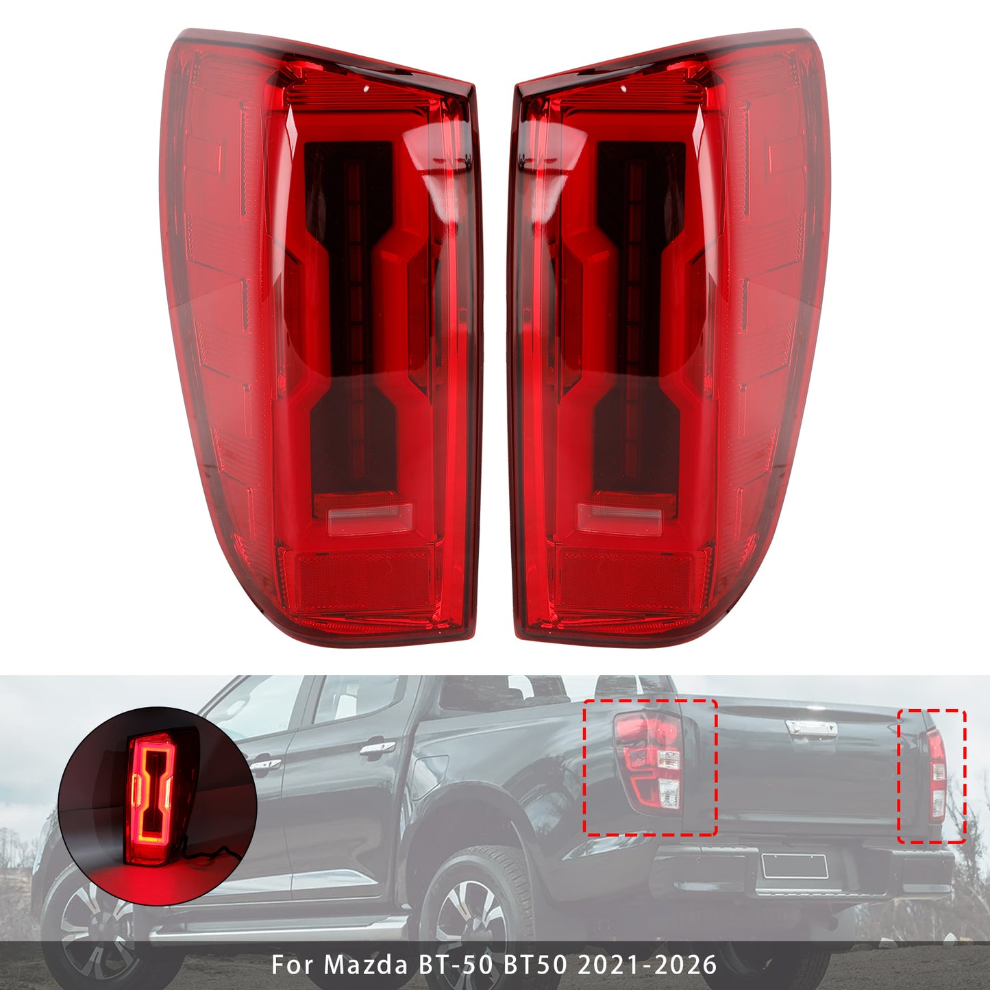 2021-2026 Mazda BT50 Left+Right LED Tail Light Assembly