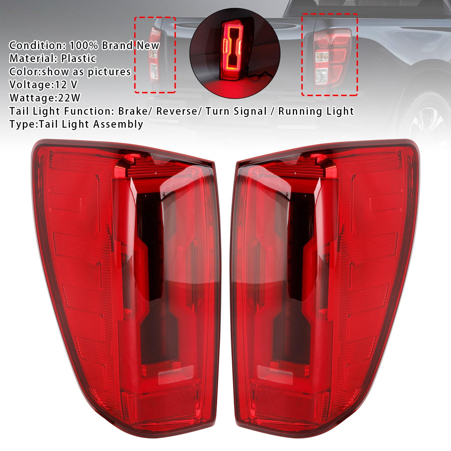 2021-2026 Mazda BT50 Left+Right LED Tail Light Assembly