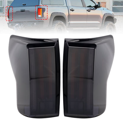 2007-2013 Toyota Tundra Black Housing Smoked Lens Left+Right LED Tail Lights