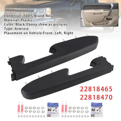 2010-2014 Chevy Silverado 1500 2500HD 3500HD Black Front Left+RightArmrest Repair Kit Fit