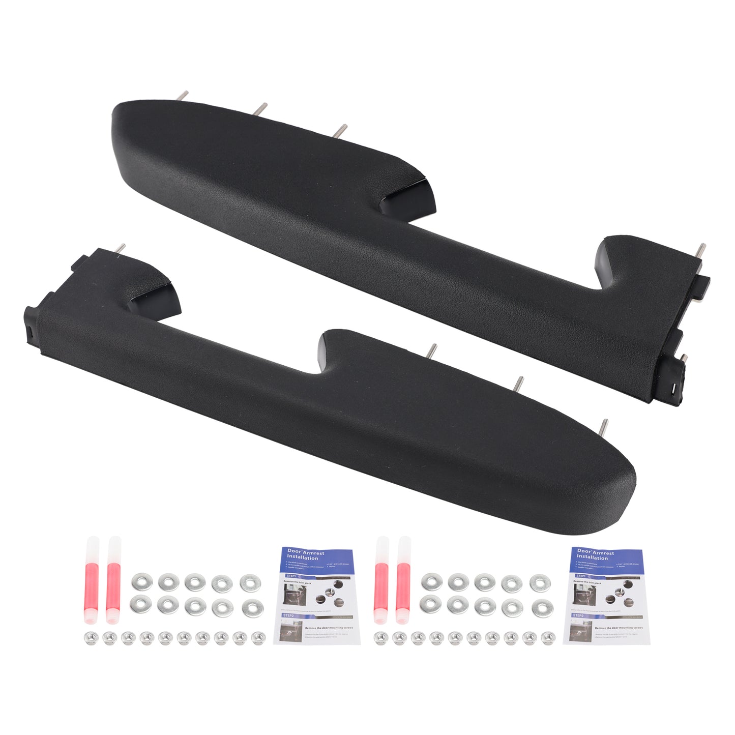 2010-2014 Chevy Silverado 1500 2500HD 3500HD Black Front Left+RightArmrest Repair Kit Fit