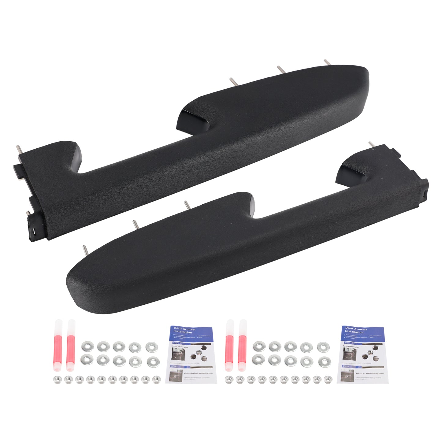 2010-2014 Chevy Silverado 1500 2500HD 3500HD Black Front Left+RightArmrest Repair Kit Fit