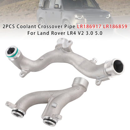 Land Rover LR4 V2 3.0 5.0 LR186917 LR186859 2PCS Coolant Crossover Pipe