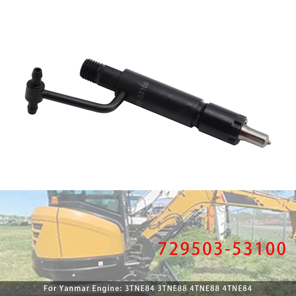 Komatsu Equipment  Excavator PC25-1 PC30-7 PC30MR-1-K PC35MRX-1A PC35R-8 PC40-7 PC40FR-1 PC40MR PC40R-8 PC45-1 PC45MR-1 PC45R-8 PC50FR-1 PC50FR-2 PC50UD-2 PC58SF-1 PC58UU-3 1Pcs Fuel Injector