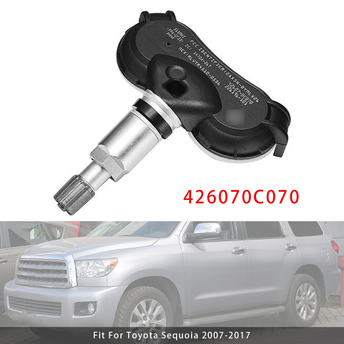 1X TPMS Tire Pressure Sensor For Toyota Sequoia Tundra Sienna 07-20 426070C070