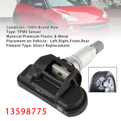 Opel Zafira C Insignia Astra J Corsa 13598775 TPMS Tire Pressure Sensor 13581560