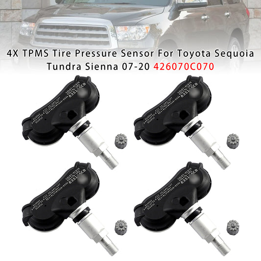 4X TPMS Tire Pressure Sensor For Toyota Sequoia Tundra Sienna 07-20 426070C070