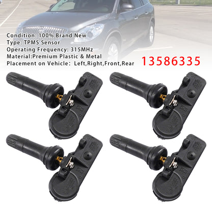 4X TPMS Tire Pressure Sensor For Buick Cadillac Chevy Suburban GMC 13586335