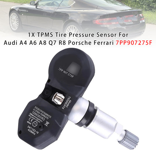 1X TPMS Tire Pressure Sensor For Audi A4 A6 A8 Q7 R8 Porsche Ferrari 7PP907275F