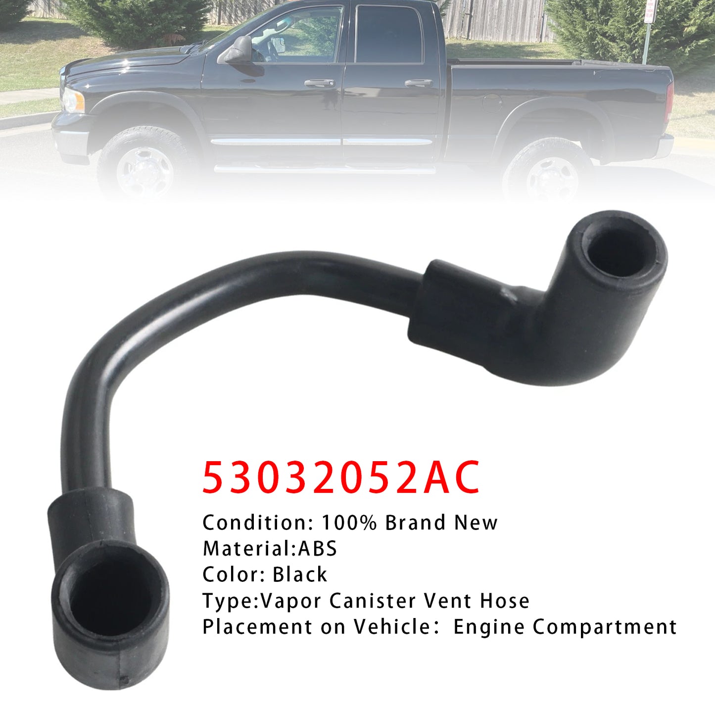 Vapor Canister Vent Hose For Dodge Ram 1500 & Ram 2500 02-05 53032052AC