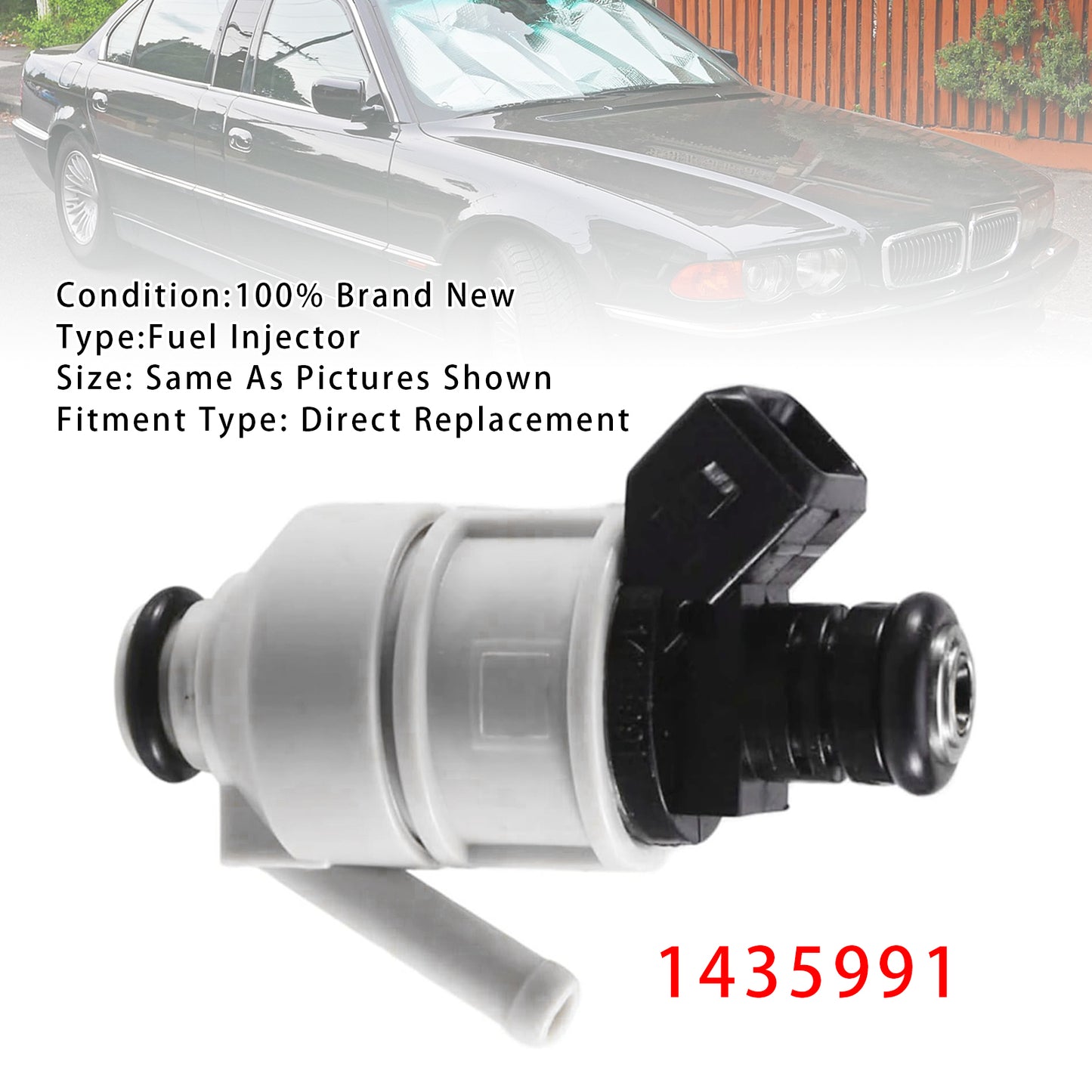 1Pcs Fuel Injector For BMW E38 850i 750iL 5.4L V12 1998-2001 1435991