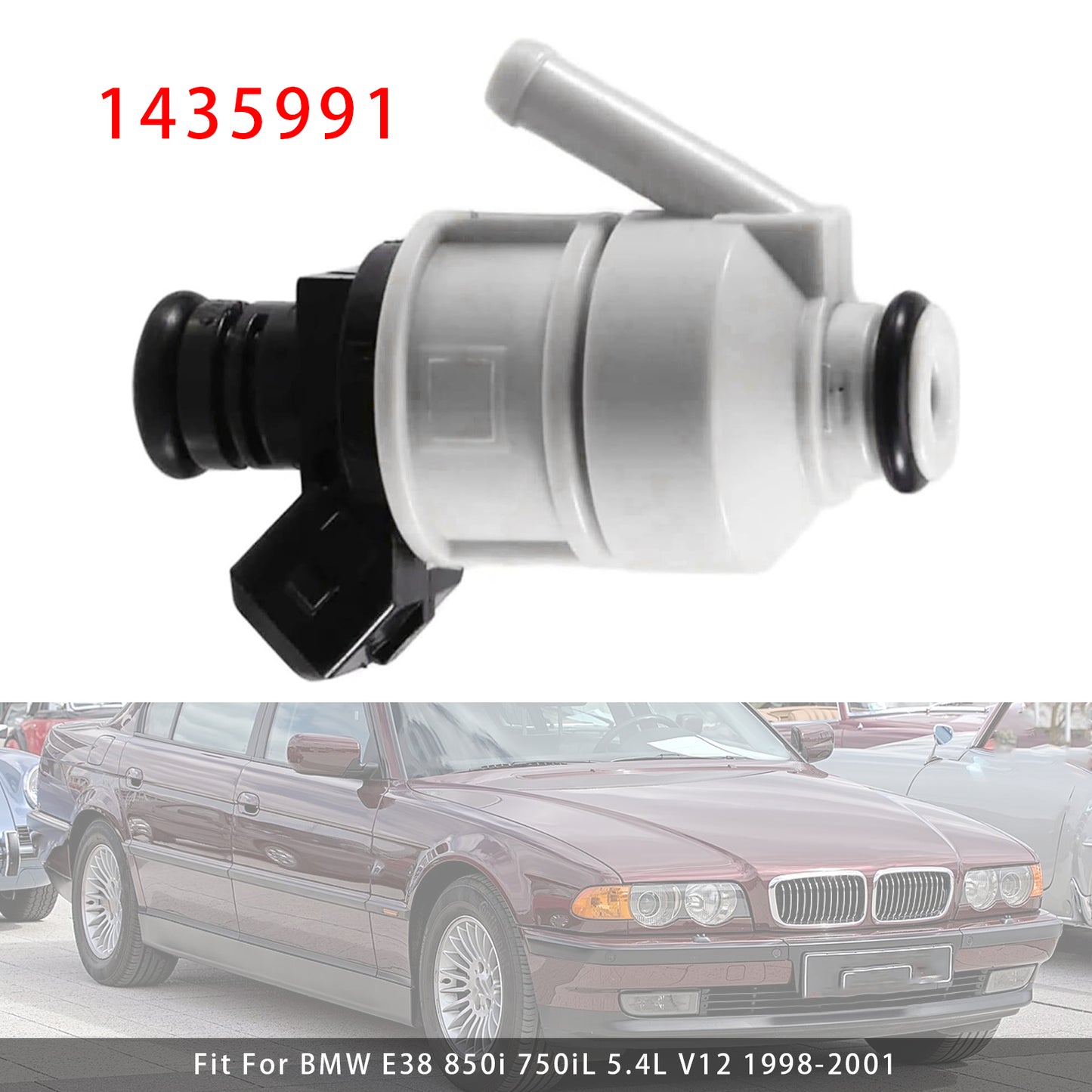 1Pcs Fuel Injector For BMW E38 850i 750iL 5.4L V12 1998-2001 1435991