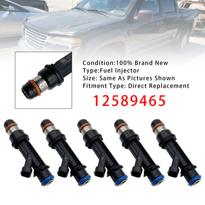 5Pcs Fuel Injector For Chevrolet Colorado Isuzu GMC Canyon Hummer H3 L5 12589465
