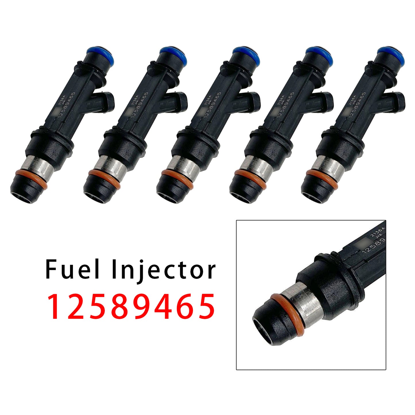 5Pcs Fuel Injector For Chevrolet Colorado Isuzu GMC Canyon Hummer H3 L5 12589465