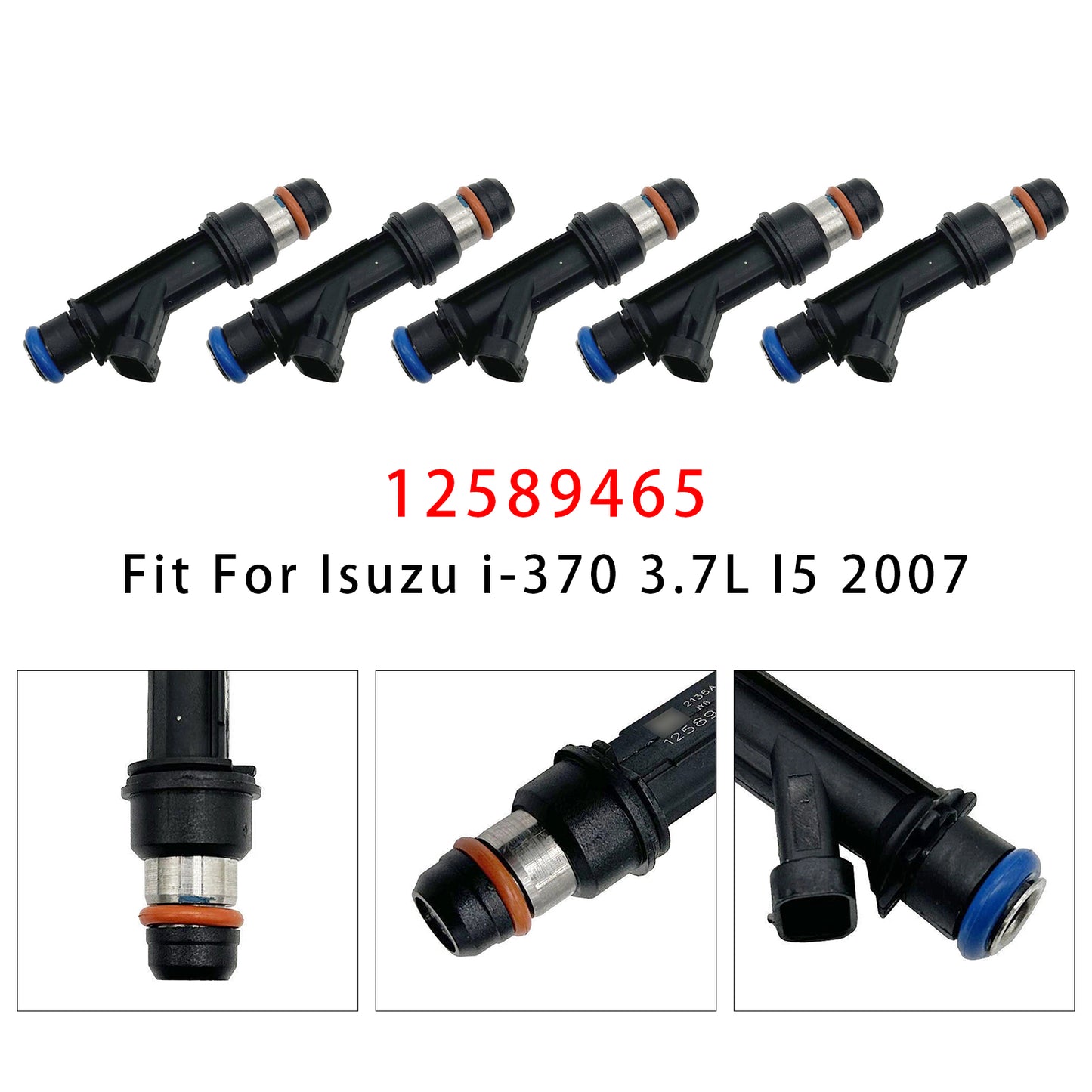 5Pcs Fuel Injector For Chevrolet Colorado Isuzu GMC Canyon Hummer H3 L5 12589465