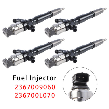 4Pcs Fuel Injector For Toyota Hilux Hiace 2KD-FTV 2.5L 2367009060 236700L070