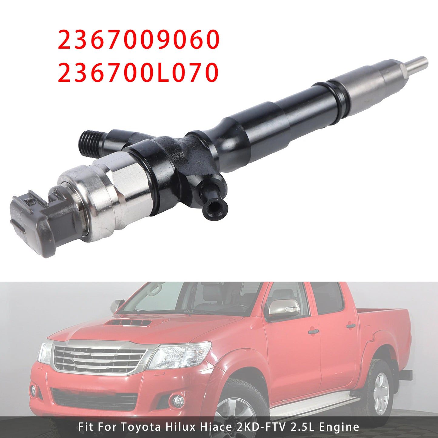 1Pcs Fuel Injector For Toyota Hilux Hiace 2KD-FTV 2.5L 2367009060 236700L070