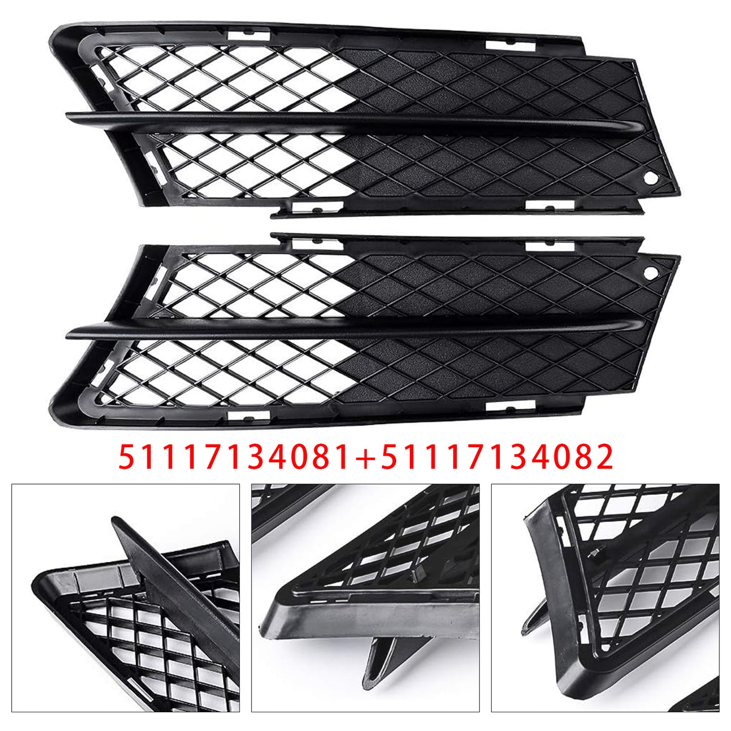 Front Fog Light Grille For BMW 3 Series E90 E91 2006-2008 51117134081