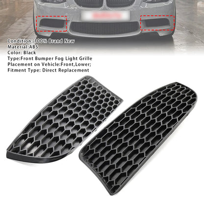 Front Bumper Fog Light Grille For BMW 3 Series E90 E92 E93 M3 Style 2009-2011