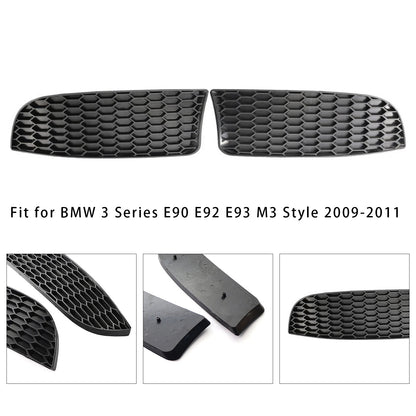 Front Bumper Fog Light Grille For BMW 3 Series E90 E92 E93 M3 Style 2009-2011