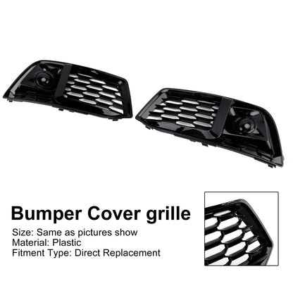 2PCS Front Bumper Cover Grill Grille Bezel Insert Fit Audi Q5 2018-2022 W/ACC