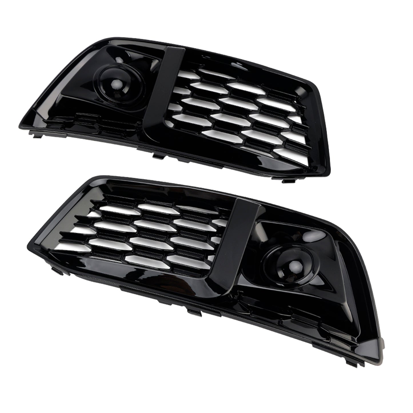 2PCS Front Bumper Cover Grill Grille Bezel Insert Fit Audi Q5 2018-2022 W/ACC