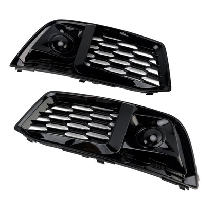 2PCS Front Bumper Cover Grill Grille Bezel Insert Fit Audi Q5 2018-2022 W/ACC
