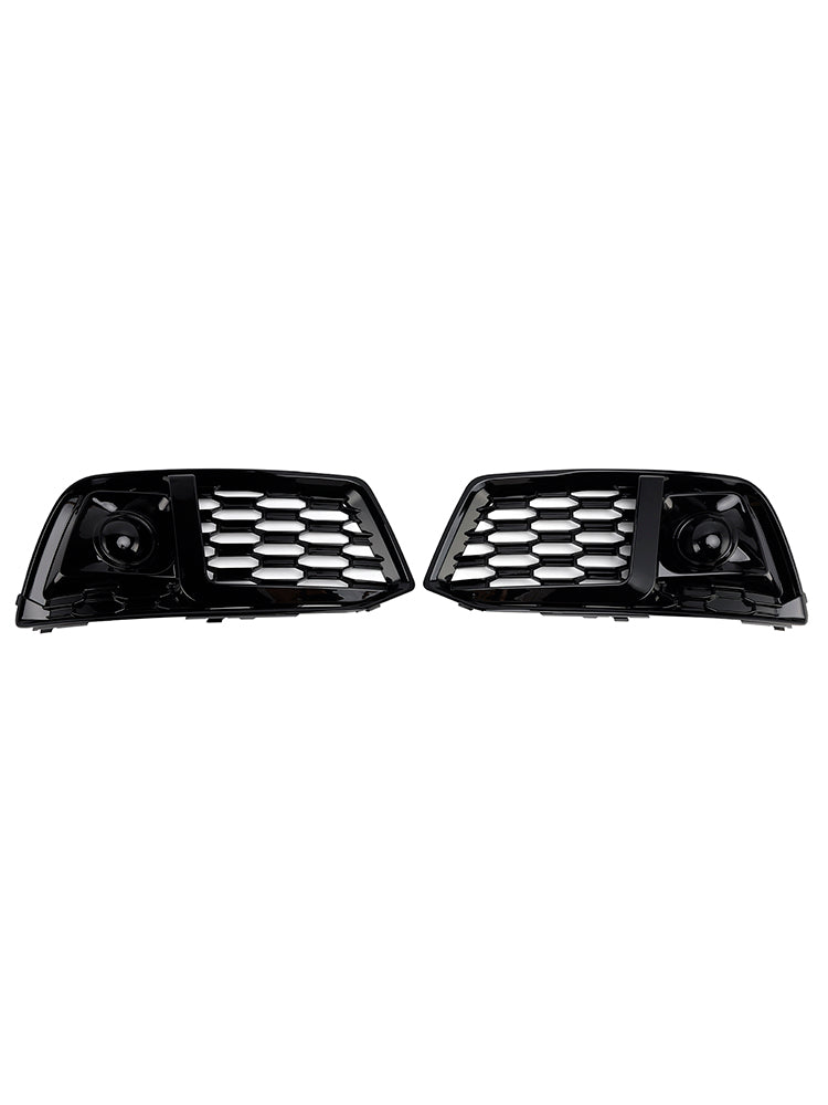 2PCS Front Bumper Cover Grill Grille Bezel Insert Fit Audi Q5 2018-2022 W/ACC