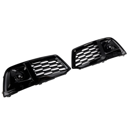 2PCS Front Bumper Cover Grill Grille Bezel Insert Fit Audi Q5 2018-2022 W/ACC