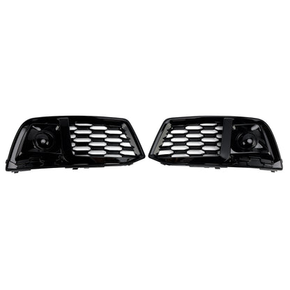 2PCS Front Bumper Cover Grill Grille Bezel Insert Fit Audi Q5 2018-2022 W/ACC