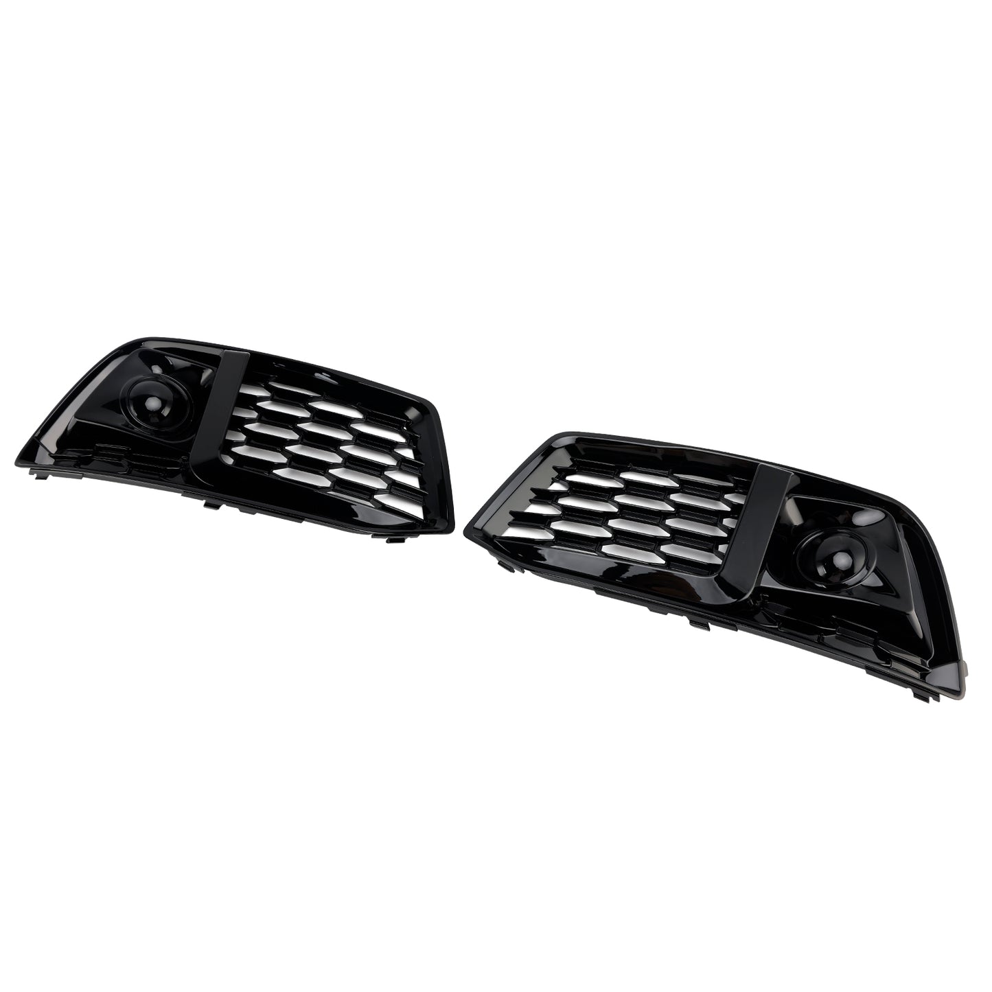 2PCS Front Bumper Cover Grill Grille Bezel Insert Fit Audi Q5 2018-2022 W/ACC