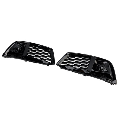 2PCS Front Bumper Cover Grill Grille Bezel Insert Fit Audi Q5 2018-2022 W/ACC