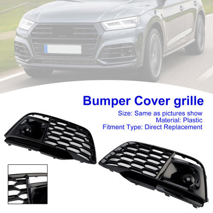 Fog Light Grille Cover 80A807679L Fit Audi Q5 SQ5 2018-2022 Pre-Facelift W/ACC