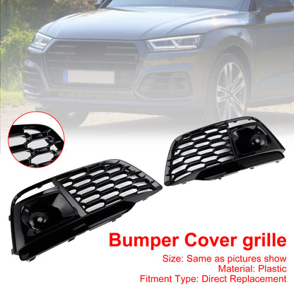 Fog Light Grille Cover 80A807679L Fit Audi Q5 SQ5 2018-2022 Pre-Facelift W/ACC