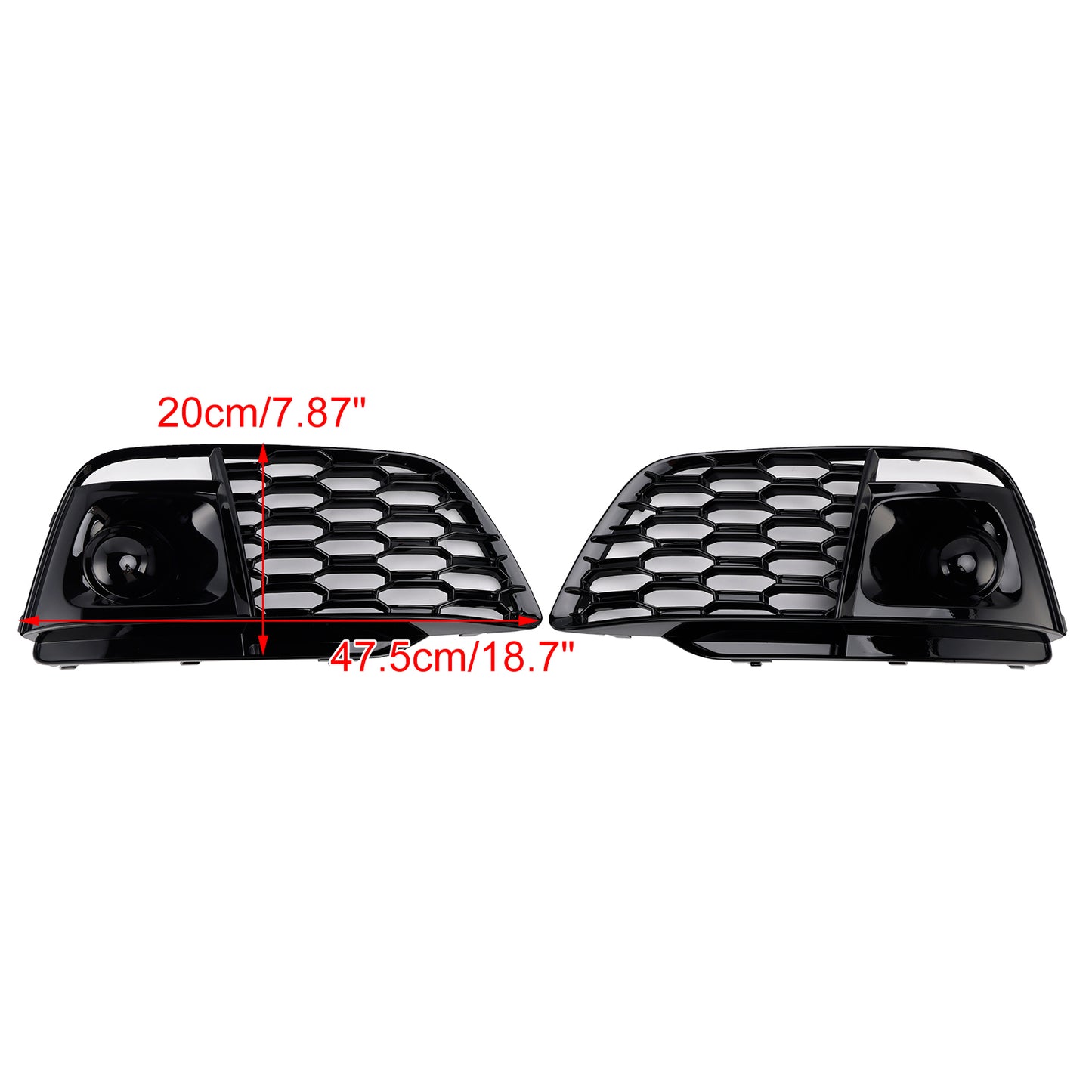 Fog Light Grille Cover 80A807679L Fit Audi Q5 SQ5 2018-2022 Pre-Facelift W/ACC