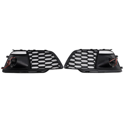 Fog Light Grille Cover 80A807680L Fit Audi Q5 SQ5 2018-2022 Pre-Facelift W/ACC