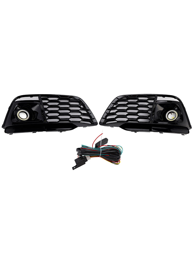 Fog Light Grille Cover 80A807680L Fit Audi Q5 SQ5 2018-2022 Pre-Facelift W/ACC