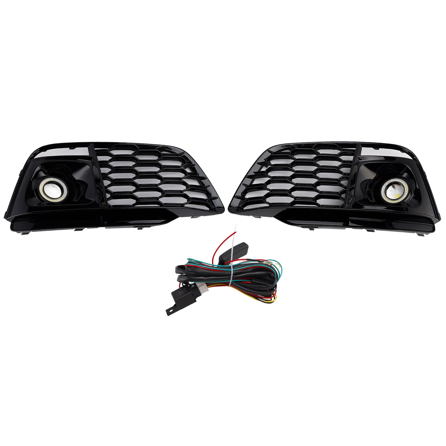 Fog Light Grille Cover 80A807680L Fit Audi Q5 SQ5 2018-2022 Pre-Facelift W/ACC