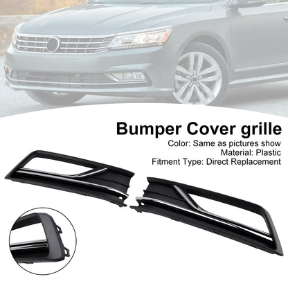 2PCS Fog Light Lamp Grille Cover Fit VW Passat B8 NMS (USA Car) 2016-2018