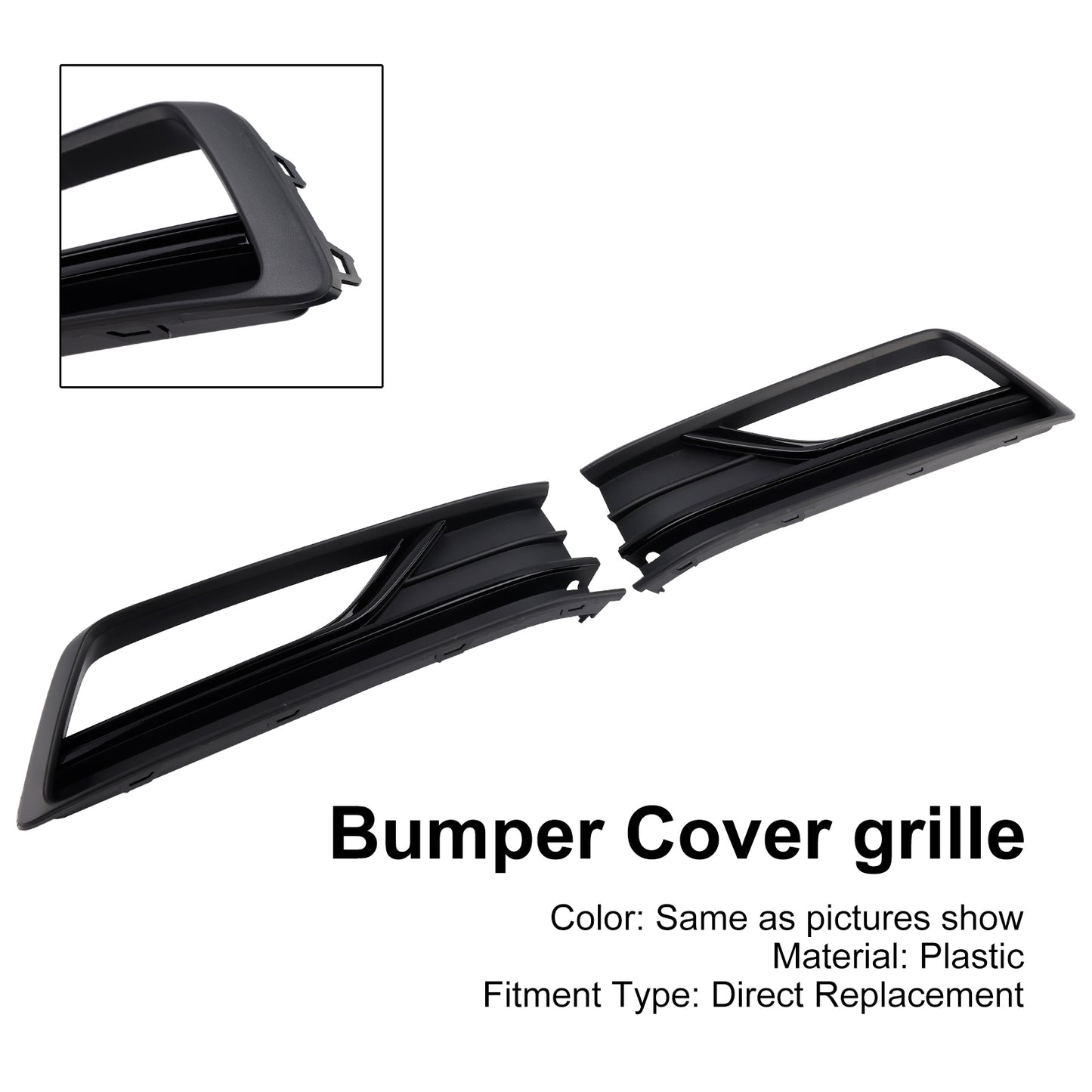 2PCS Fog Light Lamp Grill Cover Fit VW Passat B8 NMS (USA Car) 2016-2018