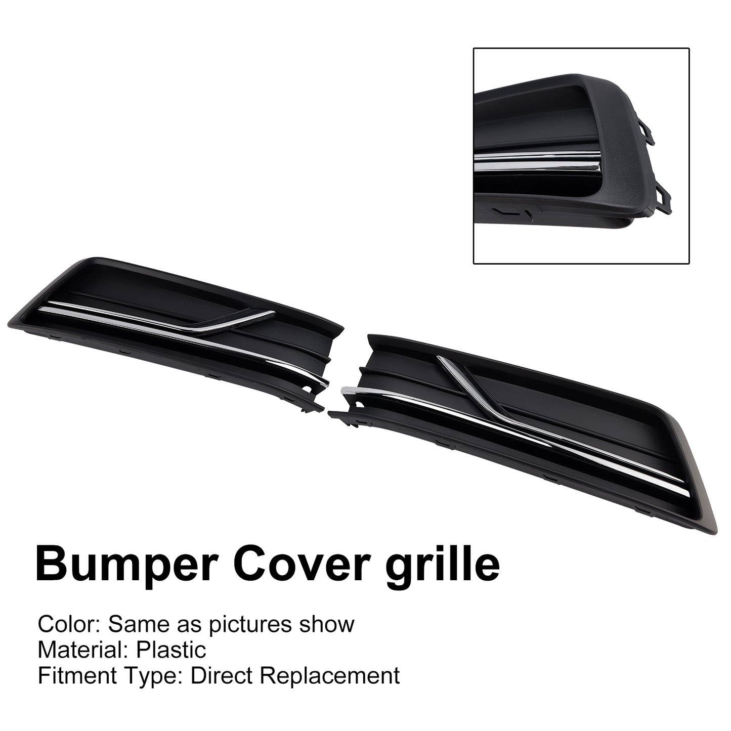 Front Left and Right Side Fog Light Cover Fit Volkswagen Passat B8 2016-2018